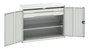 Bott Verso Basic Tool Cupboards Cupboard with shelves Verso 1300W x 550D x 1000H Cupboard 2 Drawer 1 Shelf